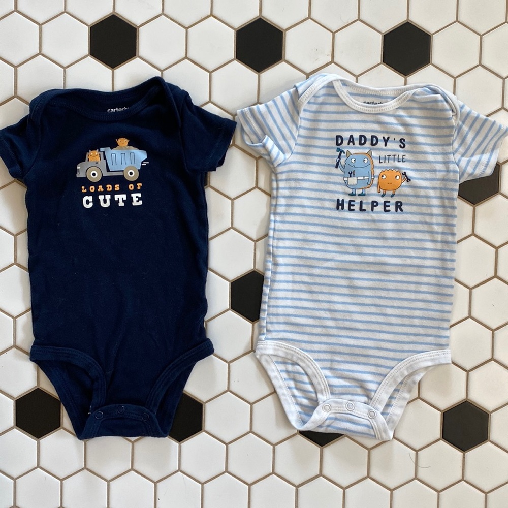 CARTERS | 9M Monster Onesies (Set of 2)